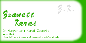zsanett karai business card
